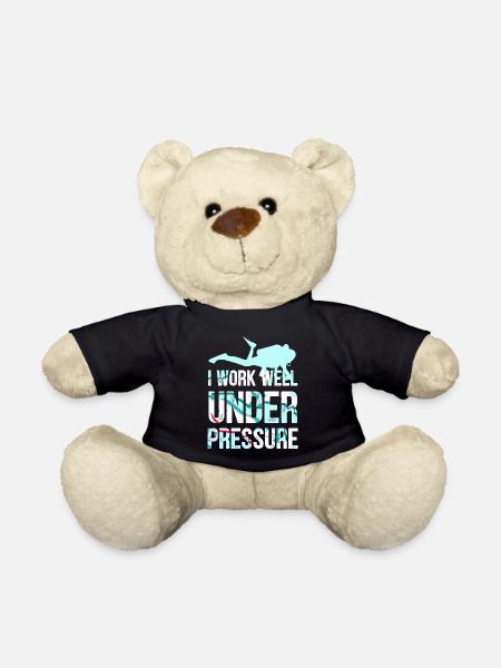 Je travaille bien sous pression - plongeurs - Nounours - noir