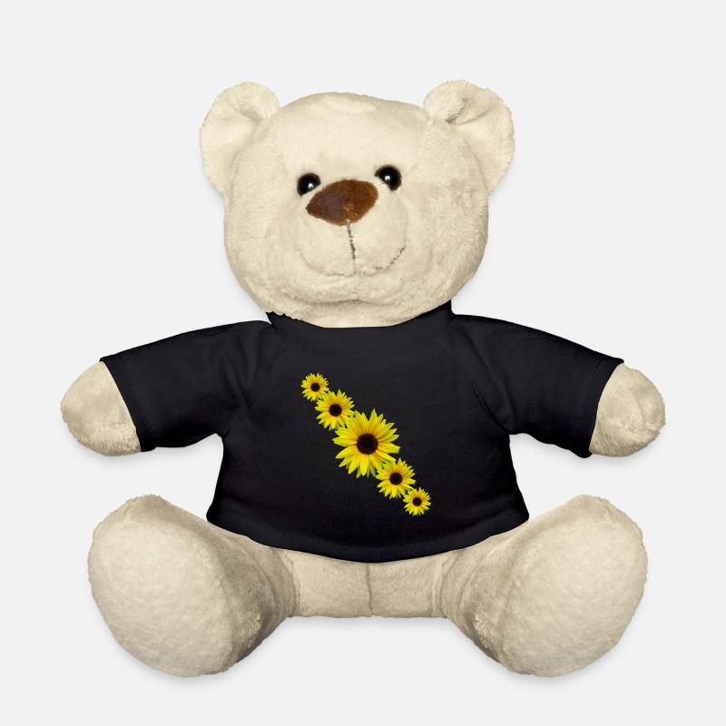 Tournesol, tournesol, fleurs - Nounours - noir
