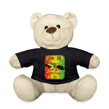 Jamaican Independent Day - Teddy Bear - black - Front