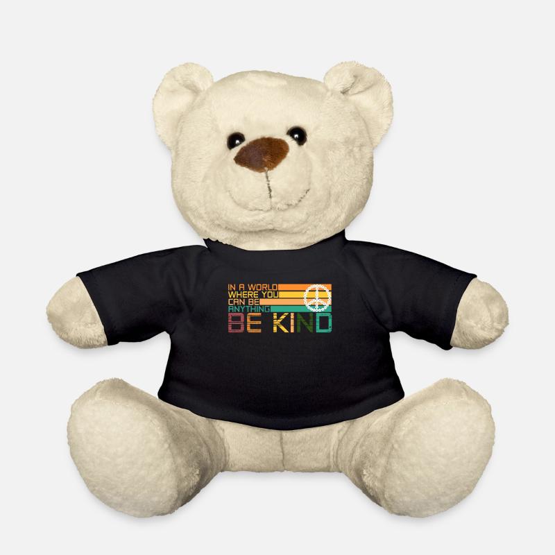Hippie saying Be Kind Lifestyle - Teddy Bear - black