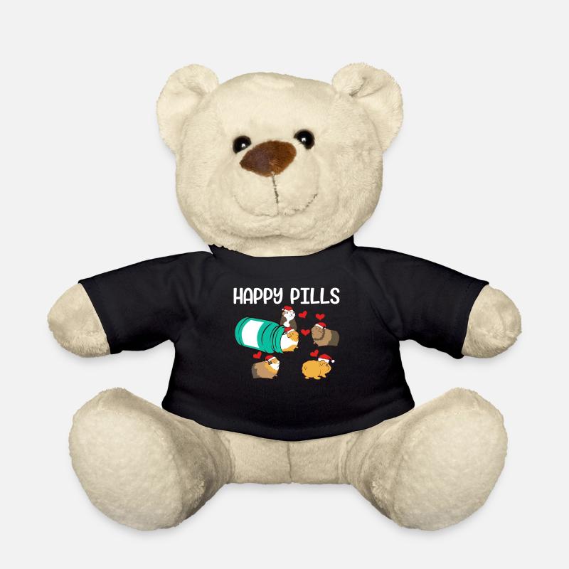 Cochon d'Inde drôle Happy Pills Pet - Nounours - noir