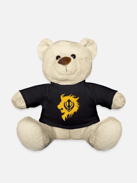 Khanda lion kaur - punjabi - sikhism sikh gift - Teddy Bear - black