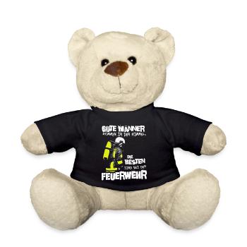 Die besten Männer sind bei der Feuerwehr - Teddy - Schwarz - Vorne