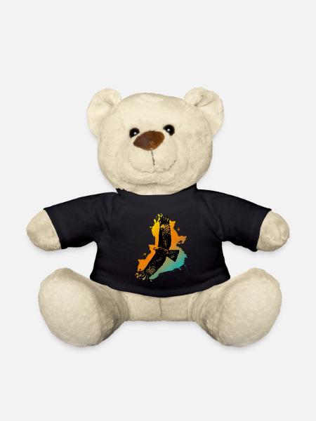 Falkner mit Falke Geschenk für Falken Freunde - Teddy - Schwarz