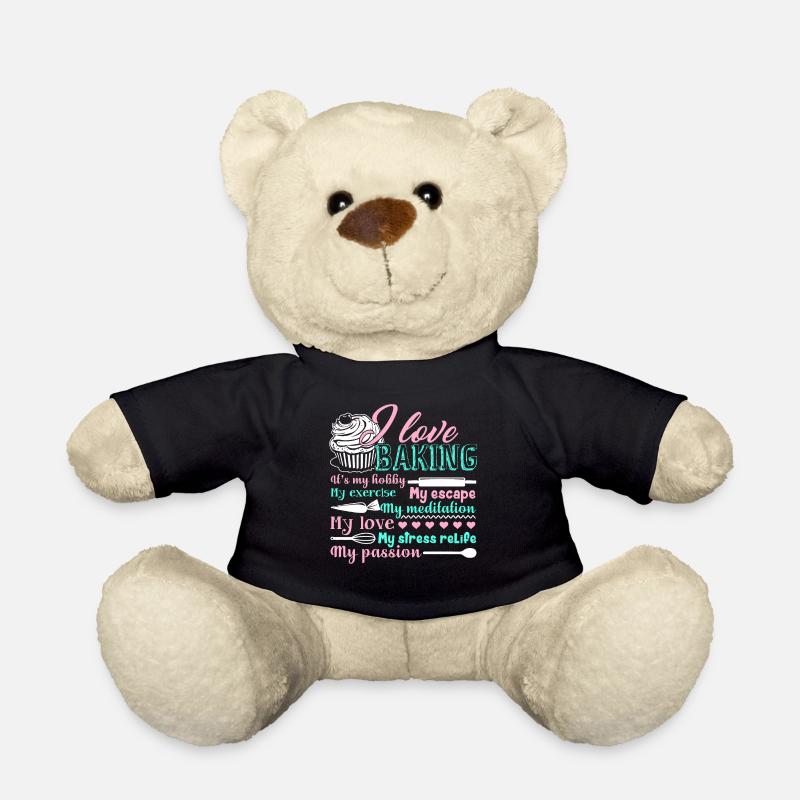 Bäcker Ich liebe Backen - Teddy - Schwarz