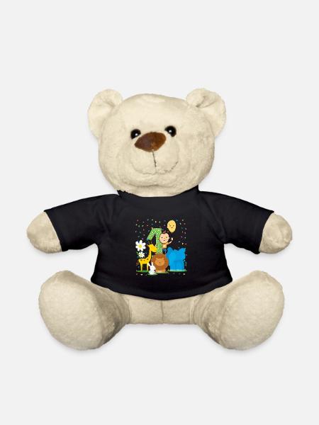 Birthday Baby - 1st Birthday Zoo - Teddy Bear - black