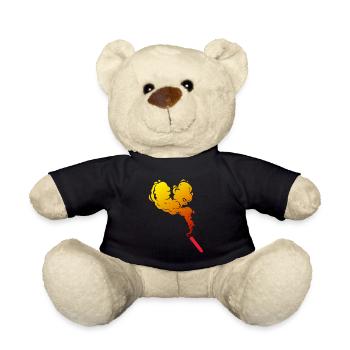 Pyro Rakete Geschenk für Bengalos & Silvester Fans - Teddy - Schwarz - Vorne