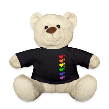 T-shirt L'amour est l'amour - Nounours - noir - Devant