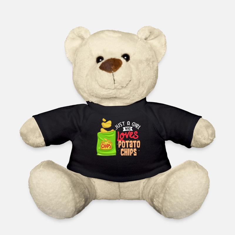 Chips Snack Kartoffelchips Pommes Geriffelt - Teddy - Schwarz