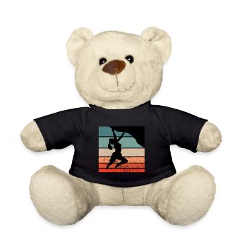 Climbing mountain mountains hiking climbing wall - Teddy Bear - black - Front