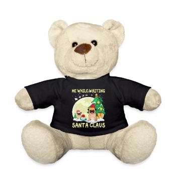 Carlin moi en attendant le Père Noël - Nounours - noir - Devant