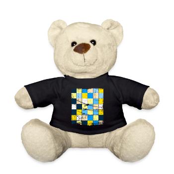 Glider pilot glider flying glider - Teddy Bear - black - Front