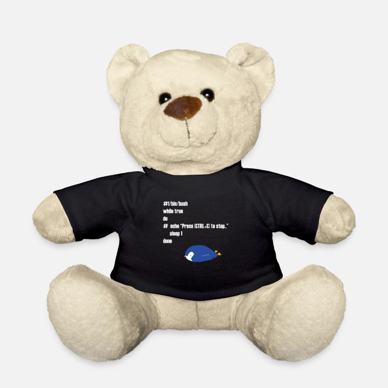 Cadeau drôle d'informaticien programmeur Linux - Nounours - noir