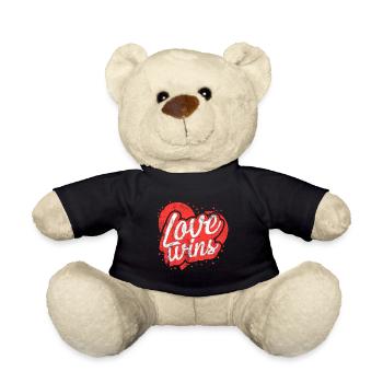 L'amour gagne - Nounours - noir - Devant