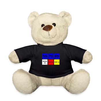 Engine driver, train driver gift PZB - Teddy Bear - black - Front