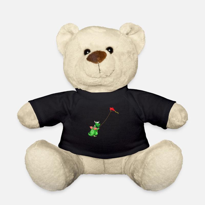 Drache lässt eine Drachen steigen - Teddy - Schwarz