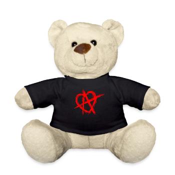 Beziehungsanarchie Symbol RA Relationship Anarchy - Teddy - Schwarz - Vorne