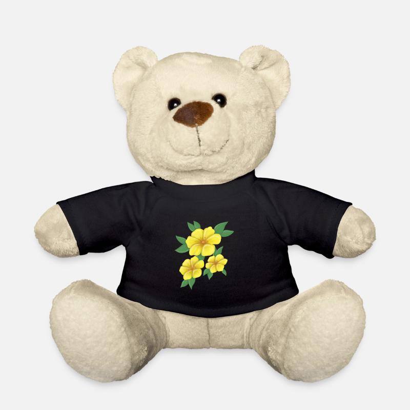 Gelbe Blumen - Teddy - Schwarz