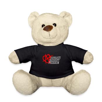 Beziehungsanarchie Spruch Honesty Respect Freedom - Teddy - Schwarz - Vorne
