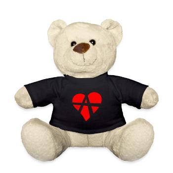 Beziehungsanarchie Symbol RA Relationship Anarchy - Teddy - Schwarz - Vorne