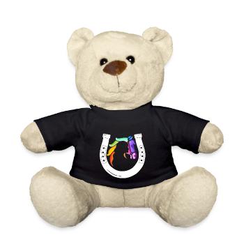 Rainbow Receiver Horseshoe - Teddy Bear - black - Front