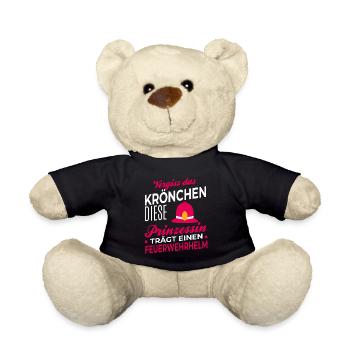 Vergiss Krönchen Feuerwehr Feuerwehrhelm Feuerwehr - Teddy - Schwarz - Vorne