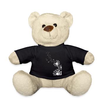 Idée cadeau nature fleur de pissenlit - Nounours - noir - Devant