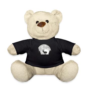 Jäger Jagd Drückjagd Jägerin Fuchs Geschenk - Teddy - Schwarz - Vorne