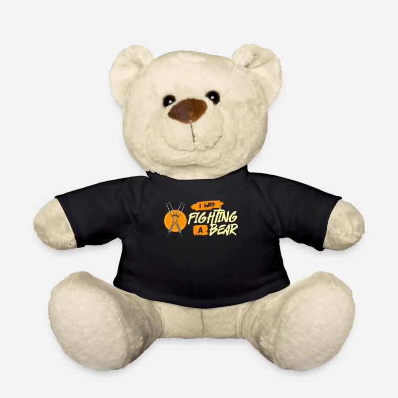 Jambe cassée os cassé fracture de la jambe cassée - Nounours - noir