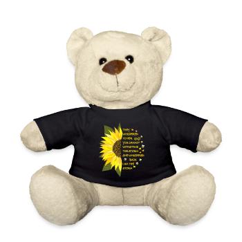 Sonnenblumen Blüte mit Text - Teddy - Schwarz - Vorne