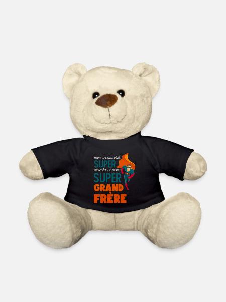 Avant J étais Déjà Super Bientôt Super Grand Frère - Nounours - noir