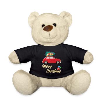 Merry Christmas car in quarantine Shirt gift funn - Teddy Bear - black - Front