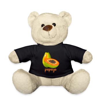 Fruits d'été végétaliens pour les amateurs de papaye - Nounours - noir - Devant