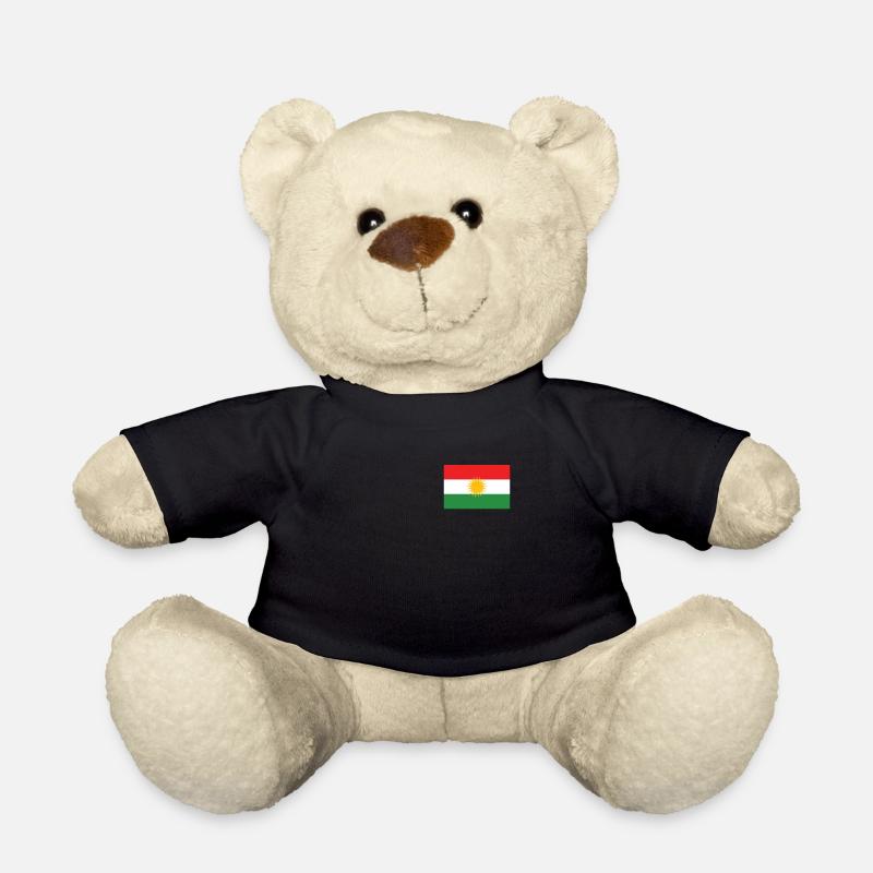 Drapeau du Kurdistan Bannière Soleil Kurdes Kurdes Kurdes - Nounours - noir
