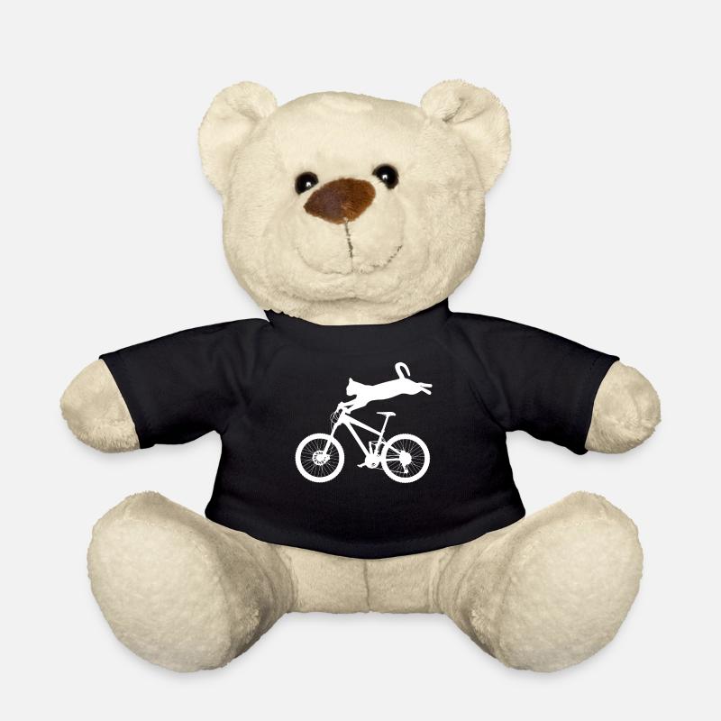 Cat Bike Cycling Bicycle - Teddy Bear - black