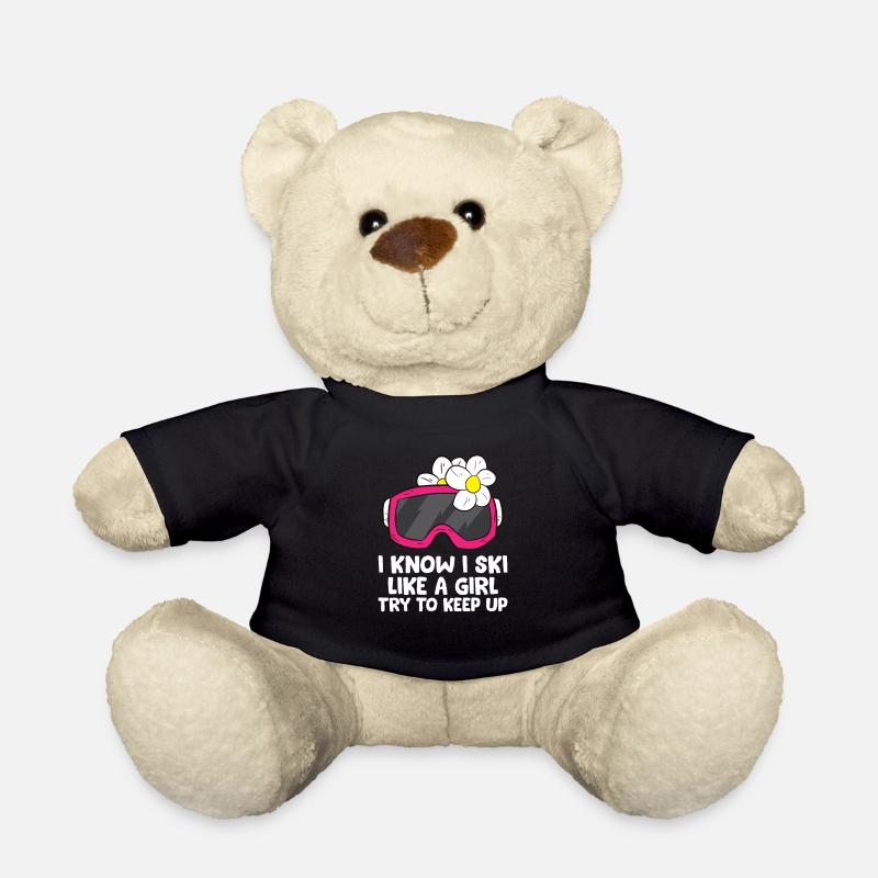 Ski Mädchen Skibrille Frauen Skifahrer Snowboard - Teddy - Schwarz