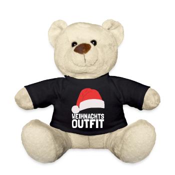 Weihnachten -Weihnachts Outfit - Frohe Weihnachten - Teddy - Schwarz - Vorne