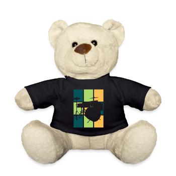 Cadeau de batterie rétro batteur - Nounours - noir - Devant