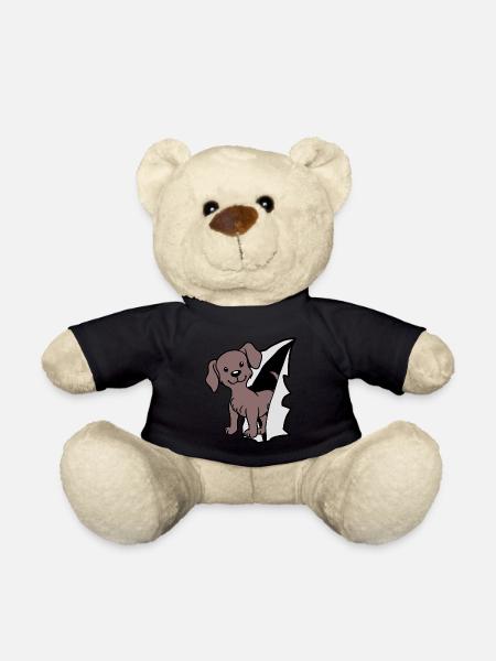 Dog Dogs Dog Owner Dog Lovers Children - Teddy Bear - black
