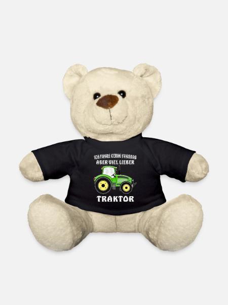ICH FAHRE GERNE FAHRRAD ABER VIEL LIEBER TRAKTOR - Teddy - Schwarz