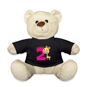 2. Geburtstag bin jetzt schon 2 Jahre Idee - Teddy - Schwarz - Vorne