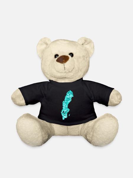 Schweden Karte im Polygonstil - Skandinavien - Teddy - Schwarz