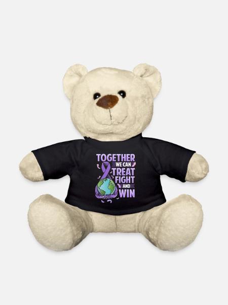 Cancer Awareness Cancer Prevention World Cancer Day - Teddy Bear - black