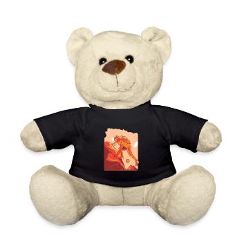 Mountaineering hiking man mountain gift climbing - Teddy Bear - black - Front