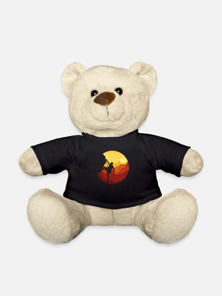 Retro vintage rock climbing rock climbing gift - Teddy Bear - black