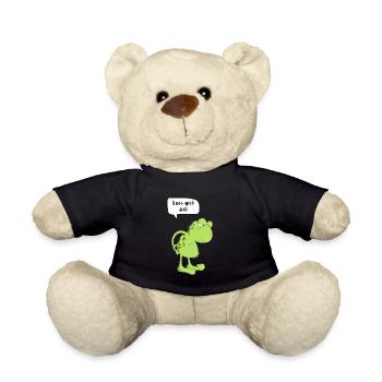Lass mich doch Frosch Morgenmuffel Müde Kröte Frog - Teddy - Schwarz - Vorne