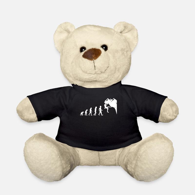 Rock Climbing For Rock Climber Funny Evolution - Teddy - Schwarz