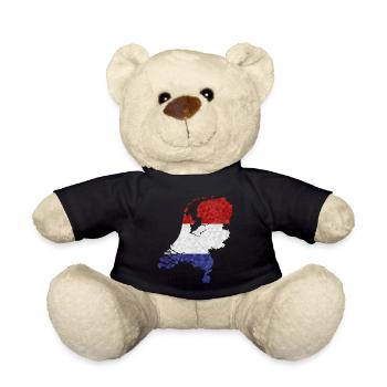 Pays-Bas Drapeau Contour Polygone Holland Drapeau - Nounours - noir - Devant