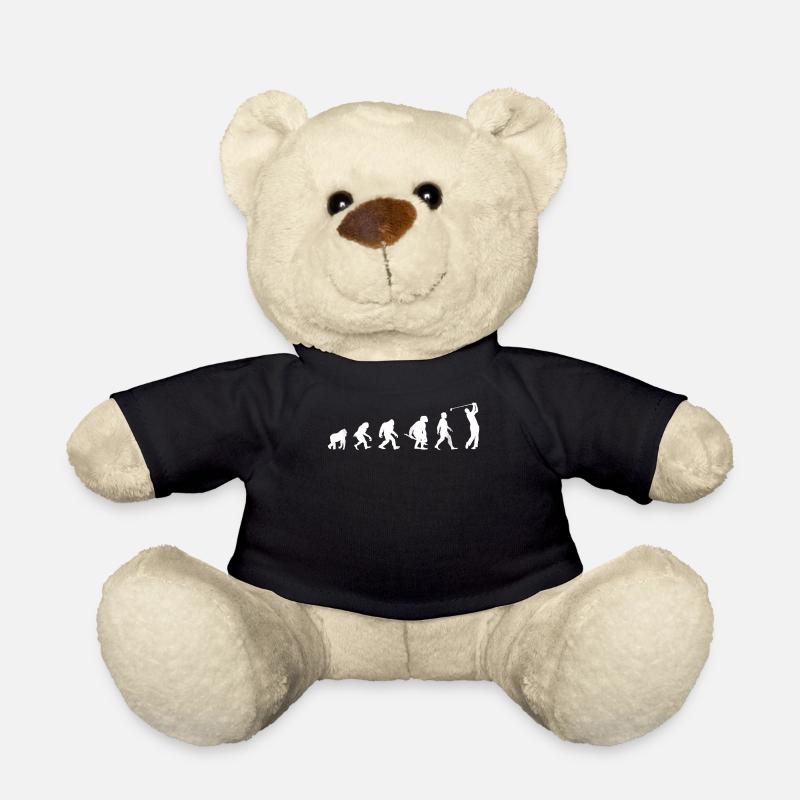 Golf Player Evolution Funny Golfplayer Edit - Teddy Bear - black