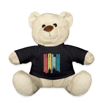 Cologne Skyline Cathédrale De Cologne Rétro Vintage Koelsch Cologne - Nounours - noir - Devant